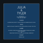 Contemporary Wedding Menu Card<br><div class="desc">With bold colours and clean layout,  this Contemporary collection is sure to add a chic,  modern touch to your event. Available in a variety of colours. Custom colours available upon request.</div>