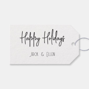 Contemporary White Christmas Gift Tags