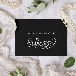 Contemporary Will you be our witness proposal card