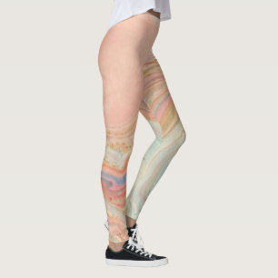Contemporary & Youthful  Peach Pattern Leggings