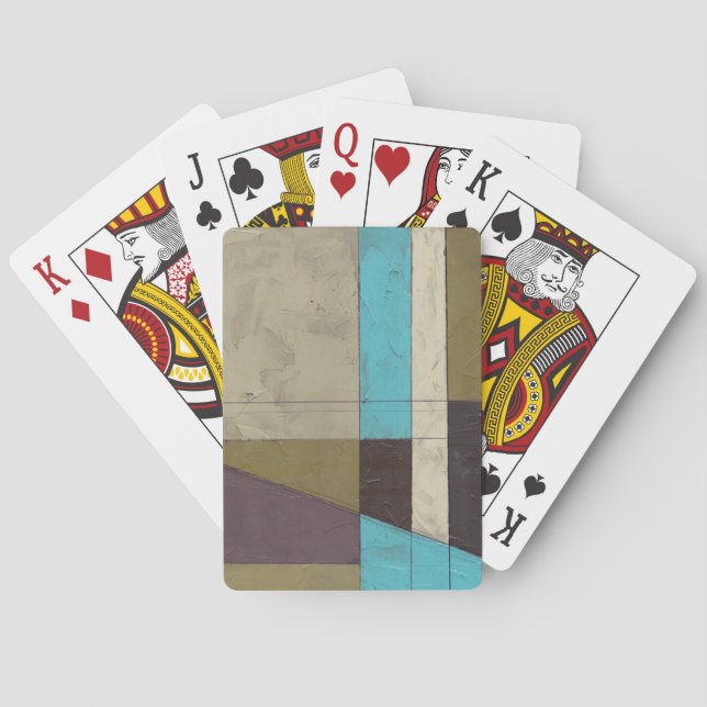 Contemporay Minimalist Painting with Deep Colour Playing Cards (Back)