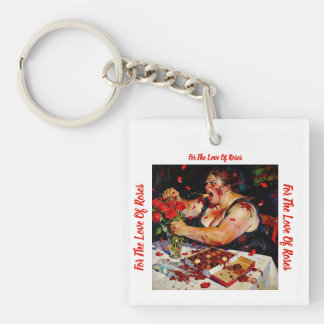 Contempt for Red Roses – A Portrait of Raw Anger Key Ring