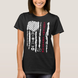 Content Creator blogger vlogger influencer America T-Shirt