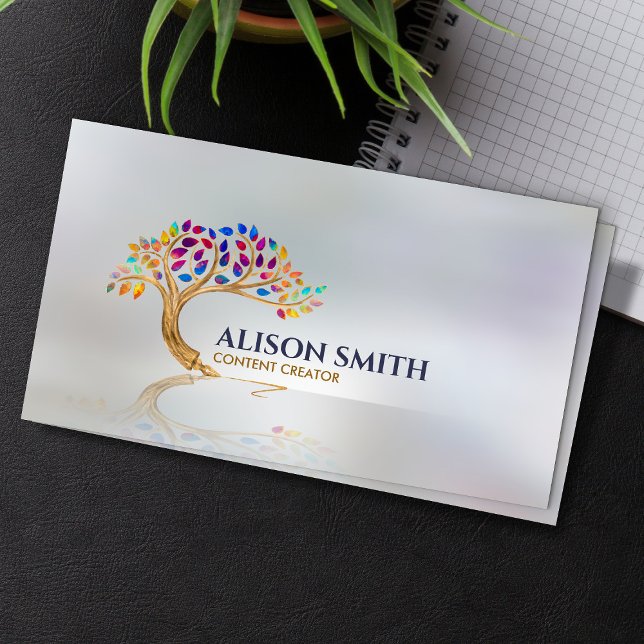 Content Creator - Copywriter - Freelance Writer Business Card (Creator Uploaded)