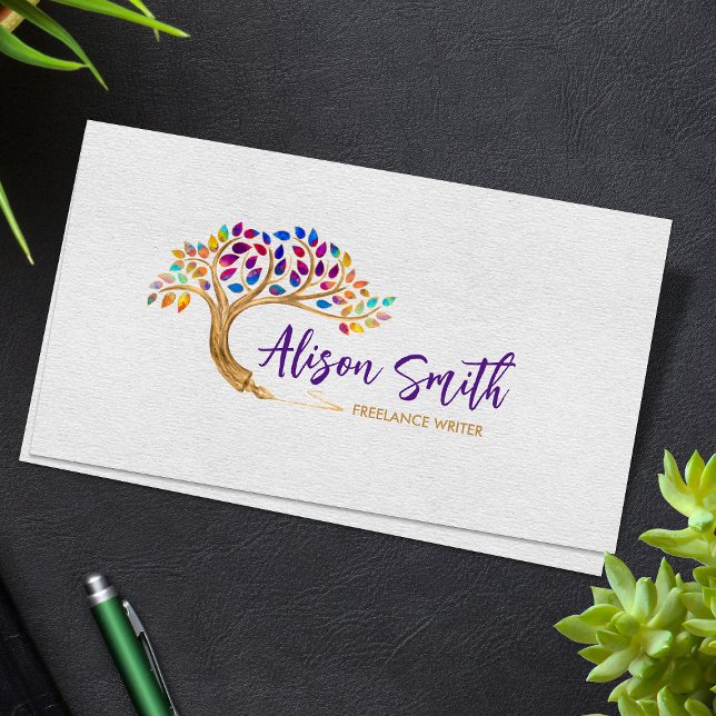 Content Creator - Copywriter - Freelance Writer Business Card (Creator Uploaded)