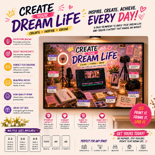 Content Creator Motivation Poster Inspirational