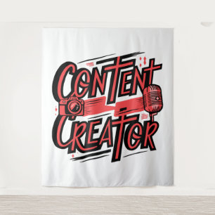 Content Creator - Motivational Design for Creators Tapestry