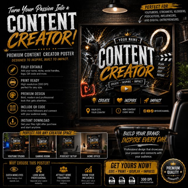 Content Creator Poster | Influencer & Streamer  (Creator Uploaded)