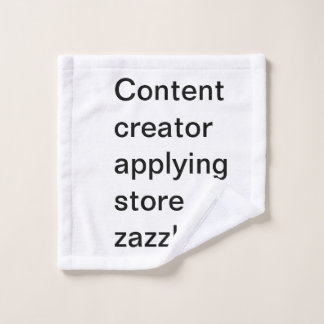 Content creator wash towel