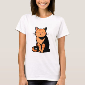 Contented Orange Cat Women's T - Shirt
