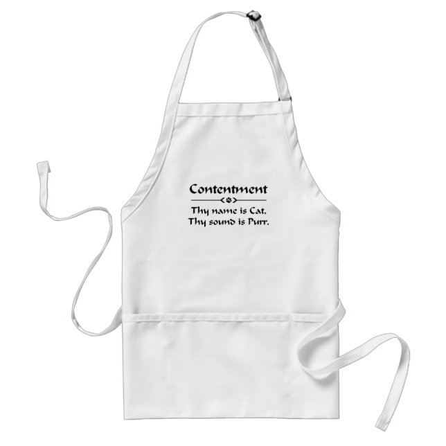 Contentment  thy name is cat standard apron (Front)