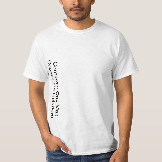 Contents:One man T-Shirt (Front)