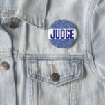 Contest Judge 6 Cm Round Badge<br><div class="desc">Judge badge for contests and competitions. Faux sparkle glitter with typography text. Modern easy to read button is perfect for contests and events that require a judge. Great for 4th of July summertime events.</div>