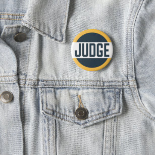 Contest Judge Badge Yellow Blue
