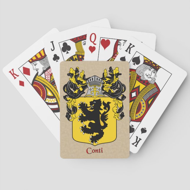 Conti Heraldic Shield with Mantle Playing Cards (Back)