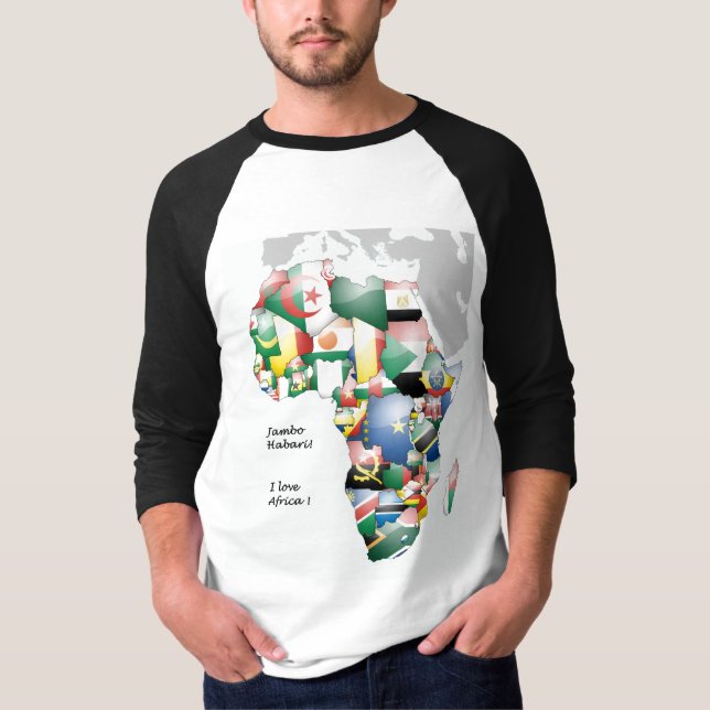 Continent of Africa Beautiful Mama Africa Colourfu T-Shirt (Front)