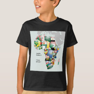 Continent of Africa Beautiful Mama Africa Colourfu T-Shirt
