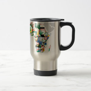 Continent of Africa Beautiful Mama Africa Colourfu Travel Mug