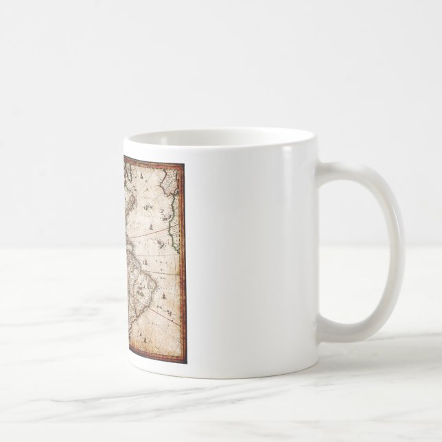 Continent of America Old Map Coffee Mug (Right)