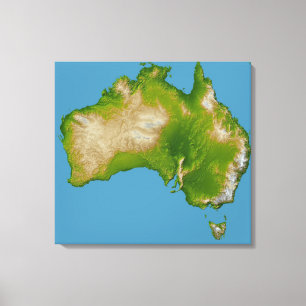 Continent of Australia Canvas Print