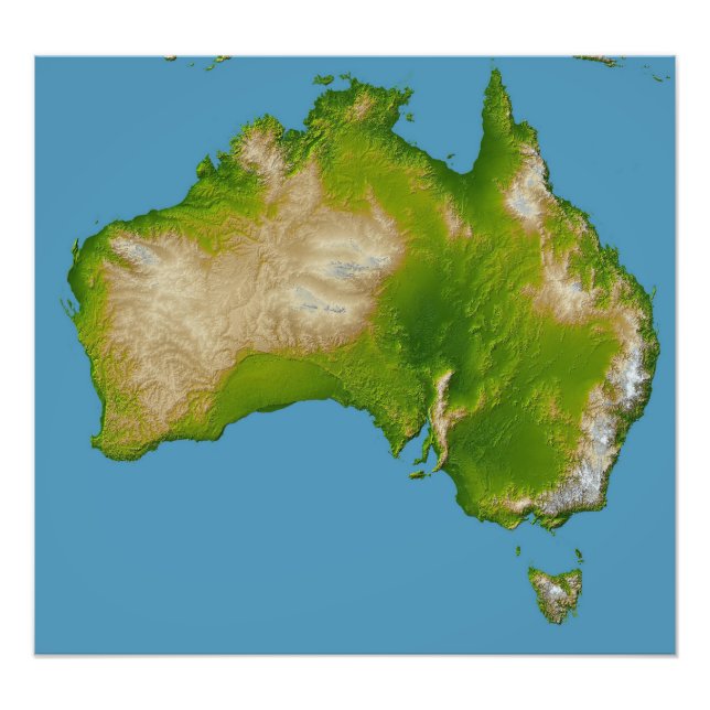 Continent of Australia Photo Print (Front)