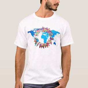 Continent People Flag Circle T-Shirt