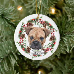 continental bulldog Personalised Pet Ornament