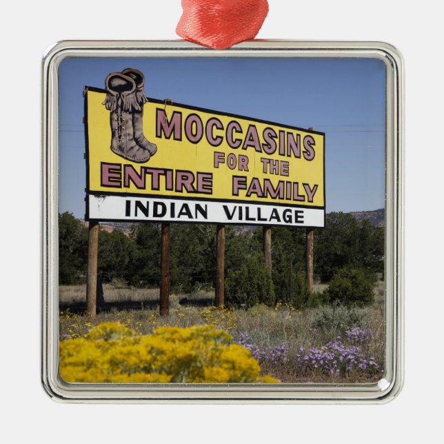 Continental Divide, New Mexico,  Route 66 Metal Tree Decoration (Front)