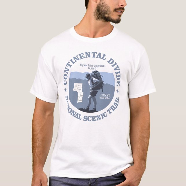 Continental Divide Trail (rd) T-Shirt (Front)