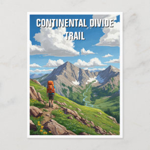 Continental Divide Trail Travel Hiker Postcard