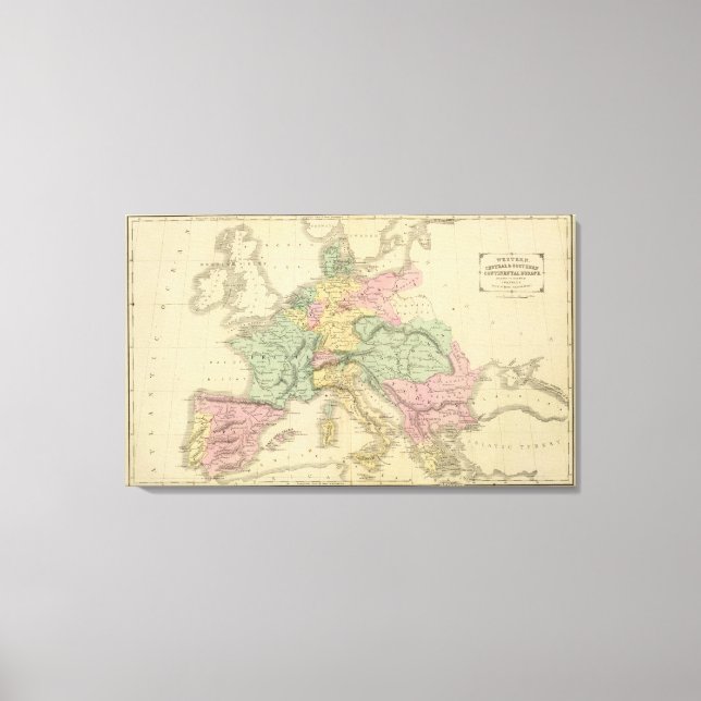 Continental Europe Canvas Print (Front)