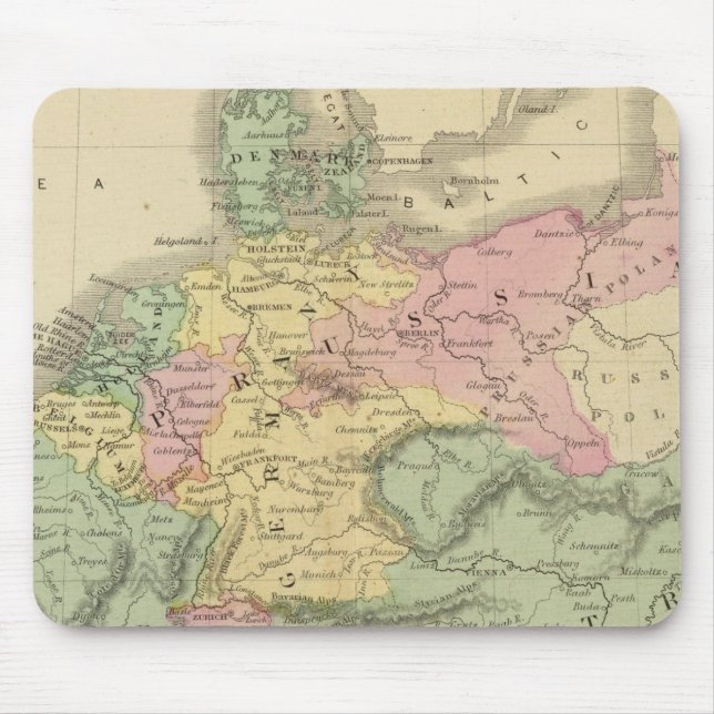 Continental Europe Mouse Pad (Front)