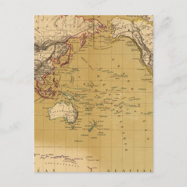 Continental Map Postcard (Front)