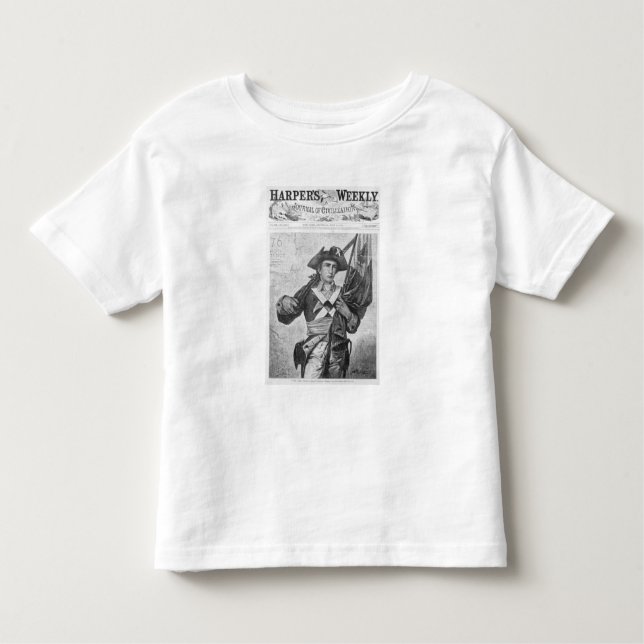 Continental Soldier holding a musket flag Toddler T-Shirt (Front)