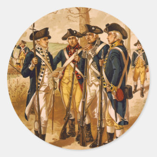 Continental Soldiers by Henry Alexander Ogden Classic Round Sticker