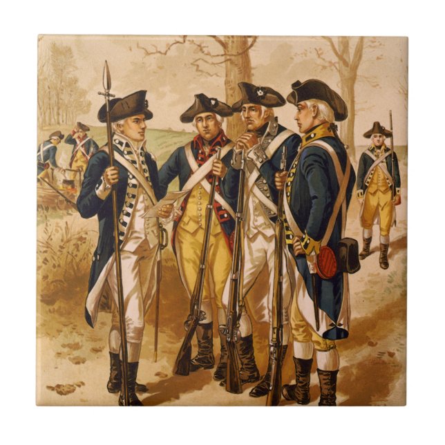 Continental Soldiers by Henry Alexander Ogden Tile (Front)