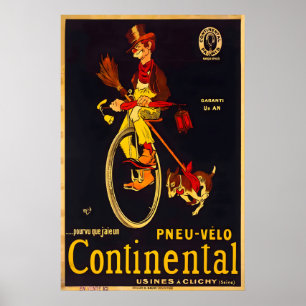 Continental Tyres Paris 1900 POSTER PRINT A5-A1