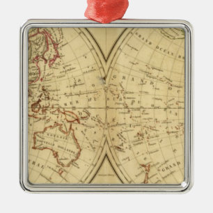 Continents Metal Tree Decoration