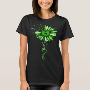 Continue Green Semicolon Sunflower Mental Health A T-Shirt
