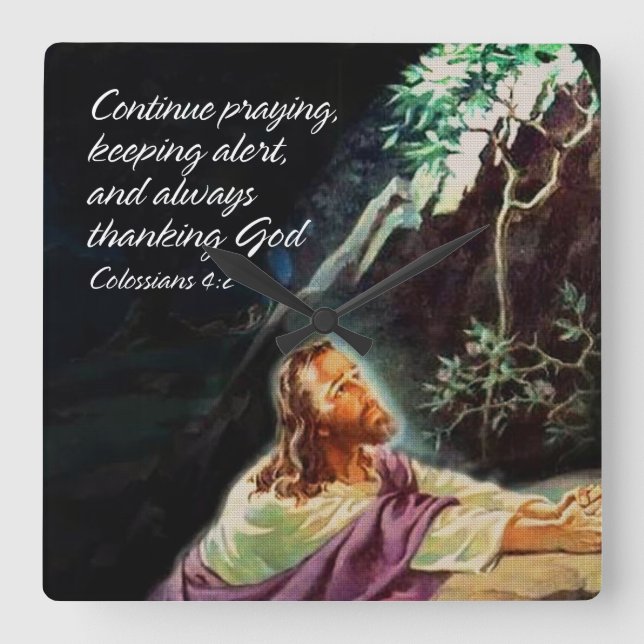 Continue Praying 1 Wall Clock (Front)