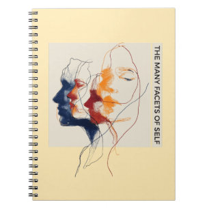 Continuous Line Drawing Mental Health Identity Art Notebook