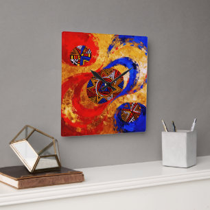 Continuum – A Colourful Black History Celebration Square Wall Clock