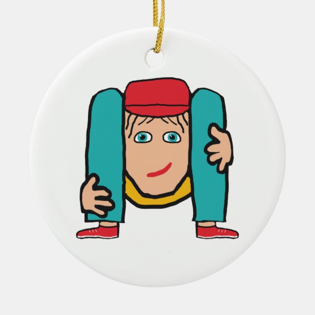 Contortionist Ceramic Tree Decoration (Front)