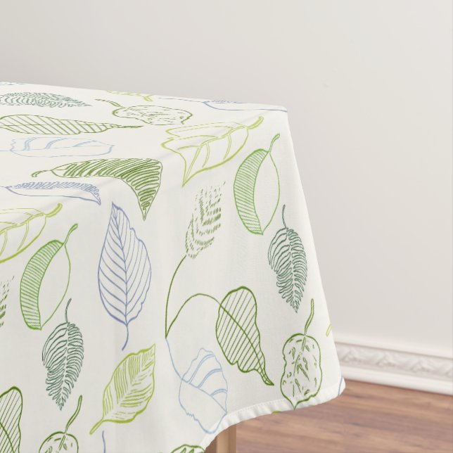 Contour Canopy Multicolored Green Tablecloth (In Situ)