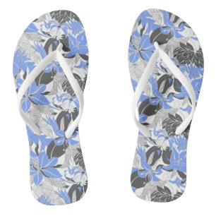 Contour Hawaii Tropical Lily and Protea Floral Jandals