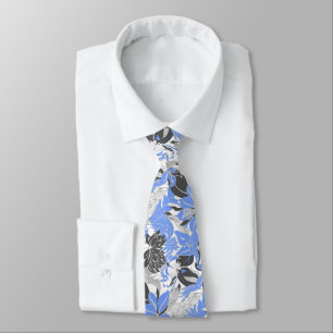 Contour Hawaii Tropical Lily and Protea Floral Tie