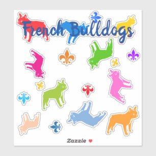 Contour Sticker French Bulldogs