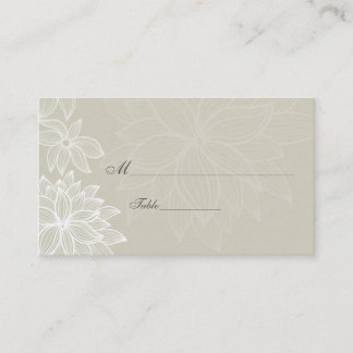 Contoured Bloom Taupe Special Occasion Place Card