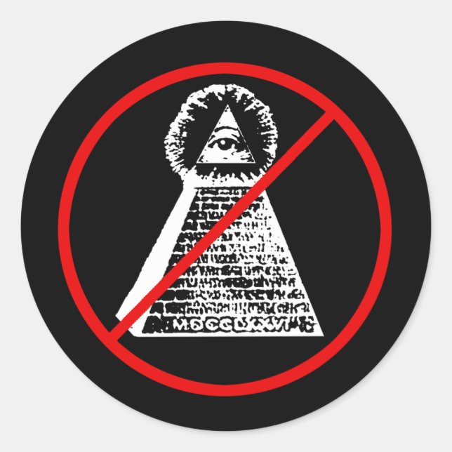 Contra os Illuminati Classic Round Sticker (Front)