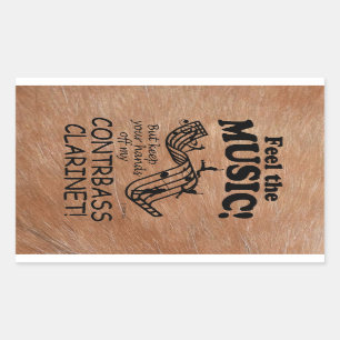 Contrabass Clarinet Feel The Music Rectangular Sti Sticker